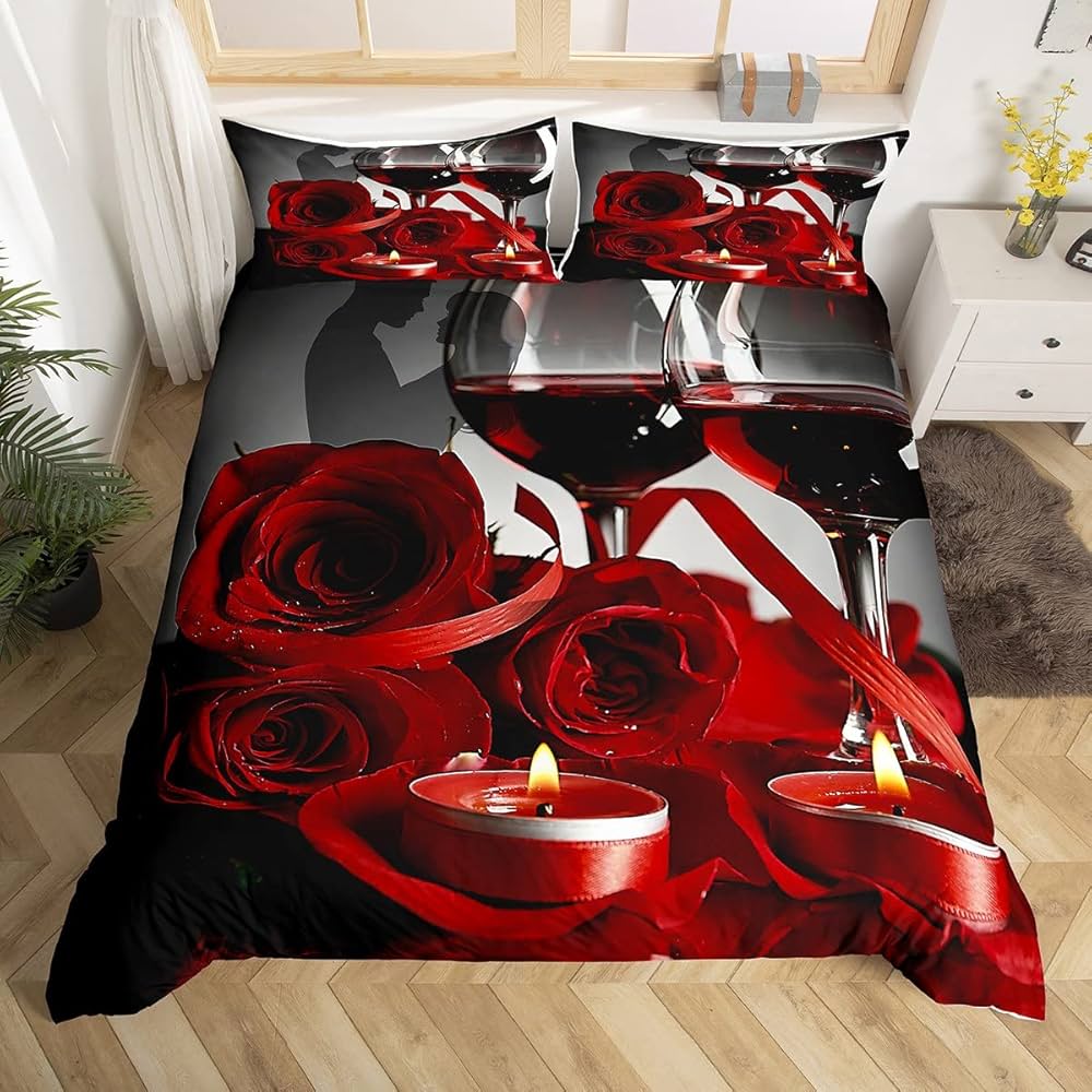 red bedding set