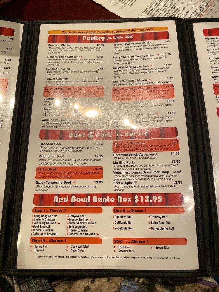 red bowl asian bistro clemson menu