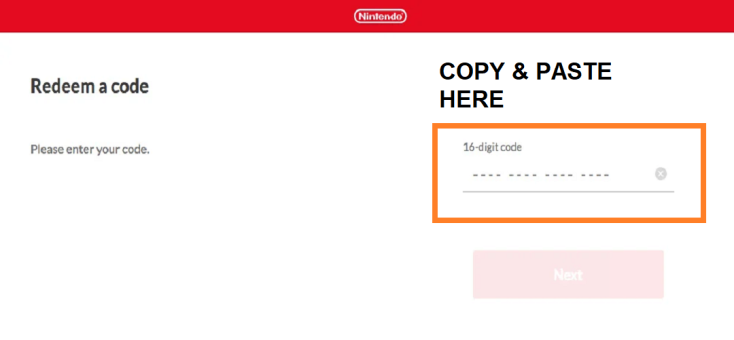 redeem code for nintendo switch