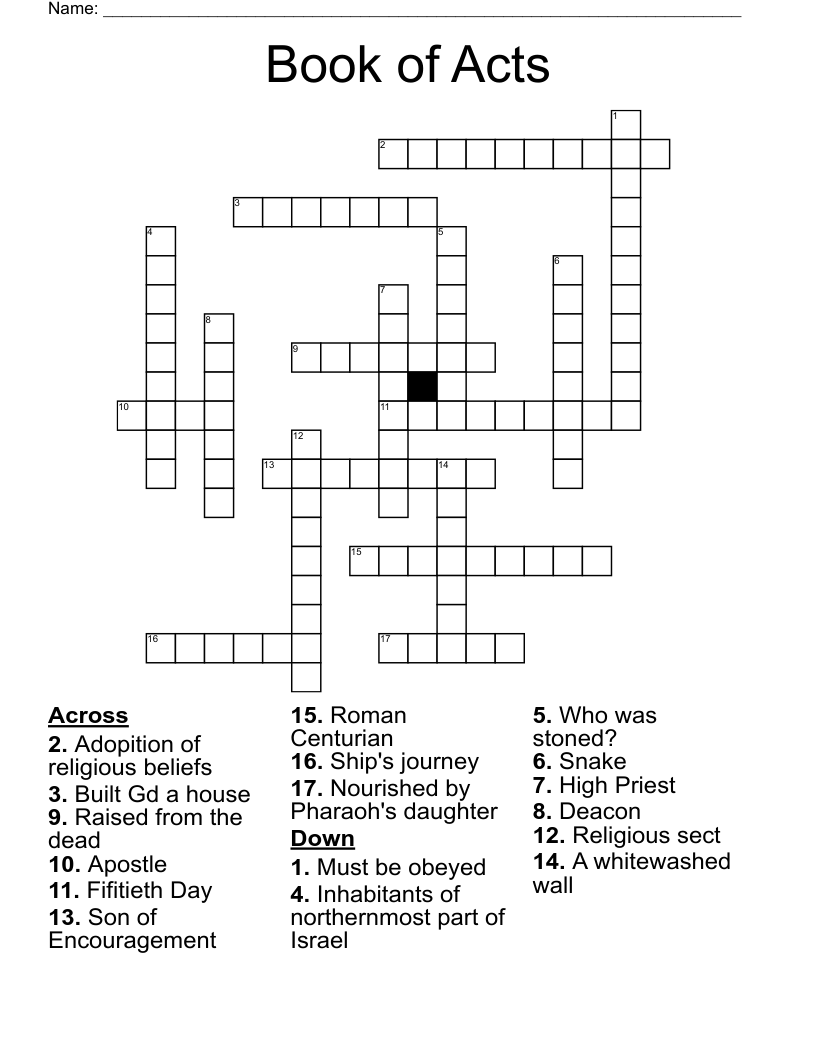 religious act crossword clue