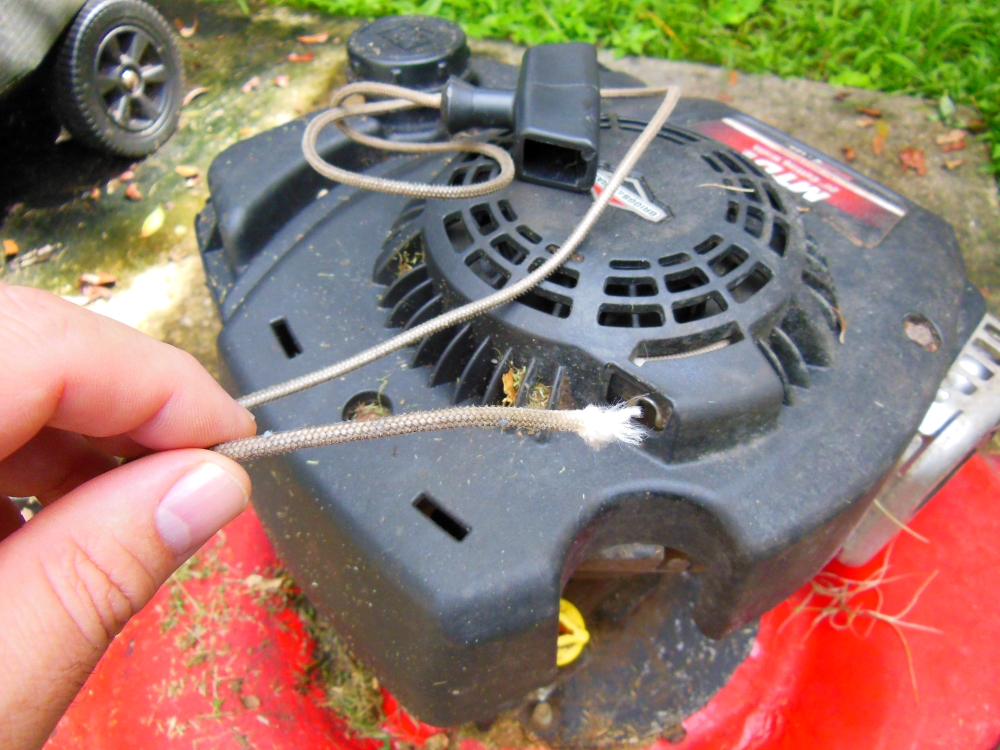 replace pull cord on mower