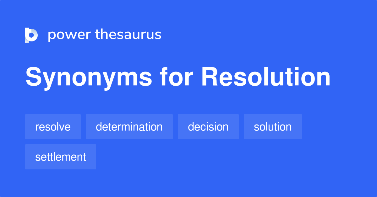 resolution synonym