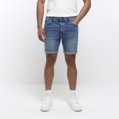 river island mens denim shorts