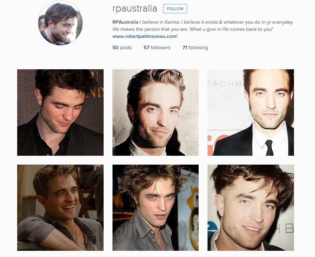 robert pattinson instagram