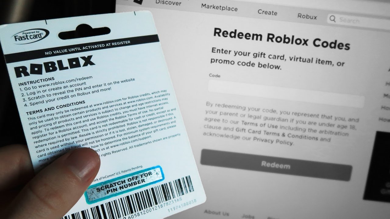 roblox gift card redeem