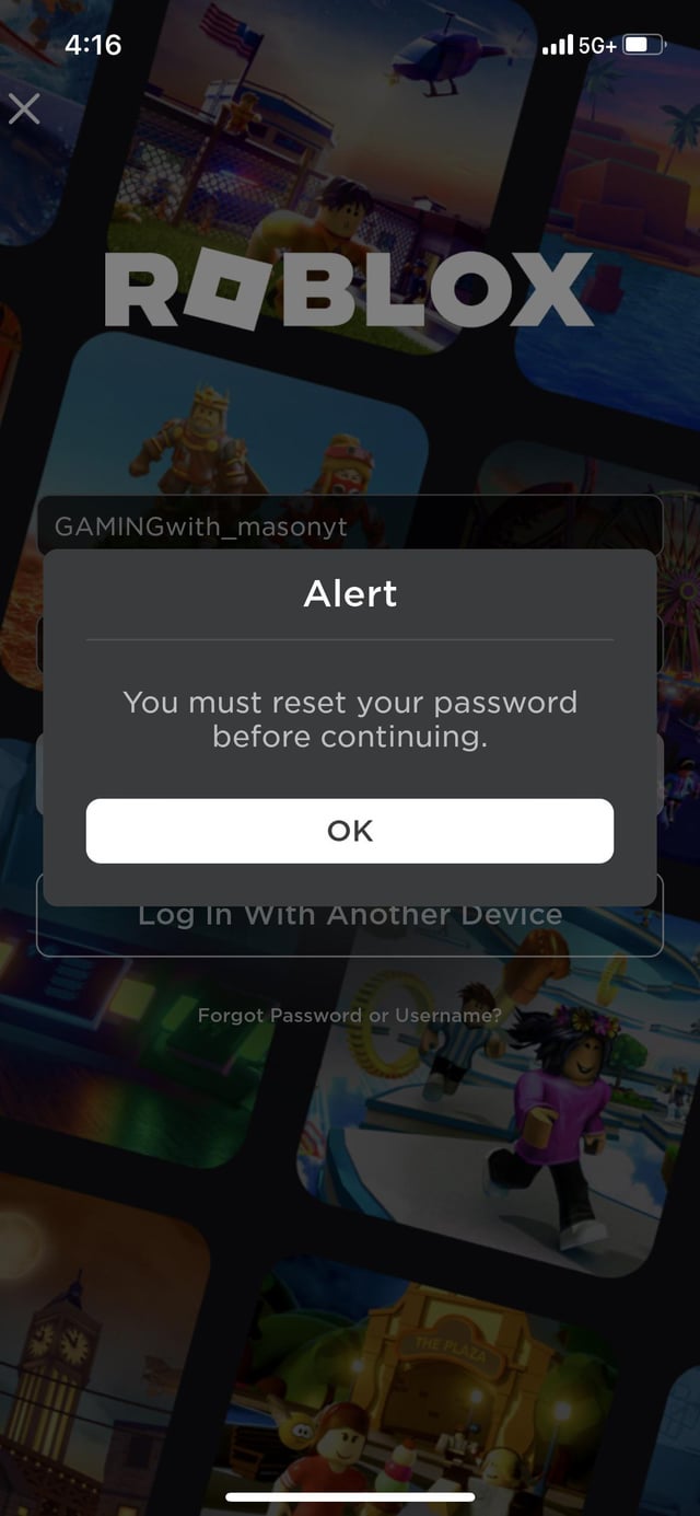 roblox password reset