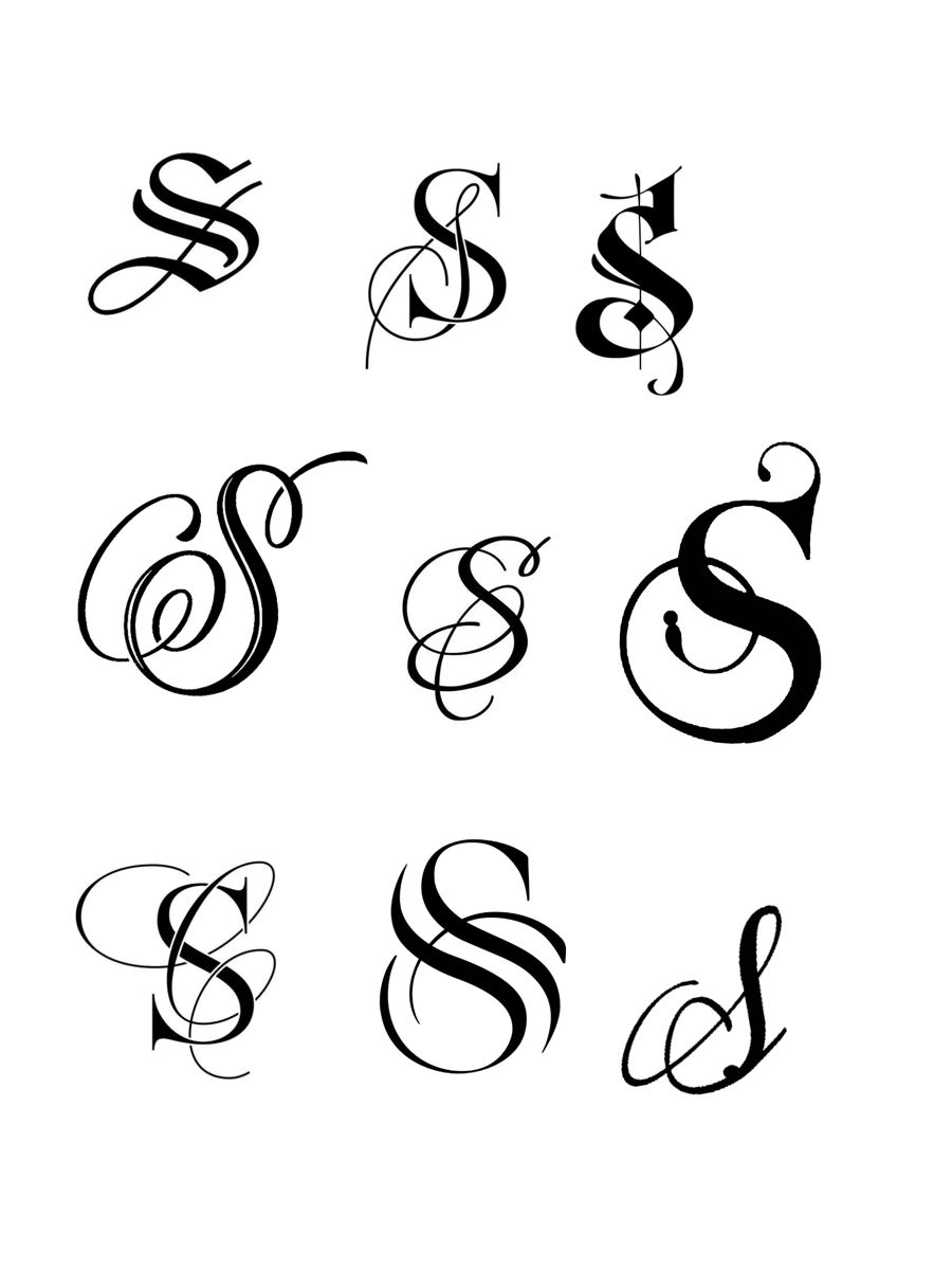 s calligraphy font