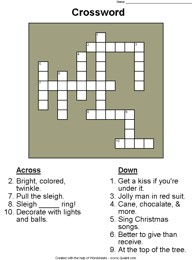 sample crossword