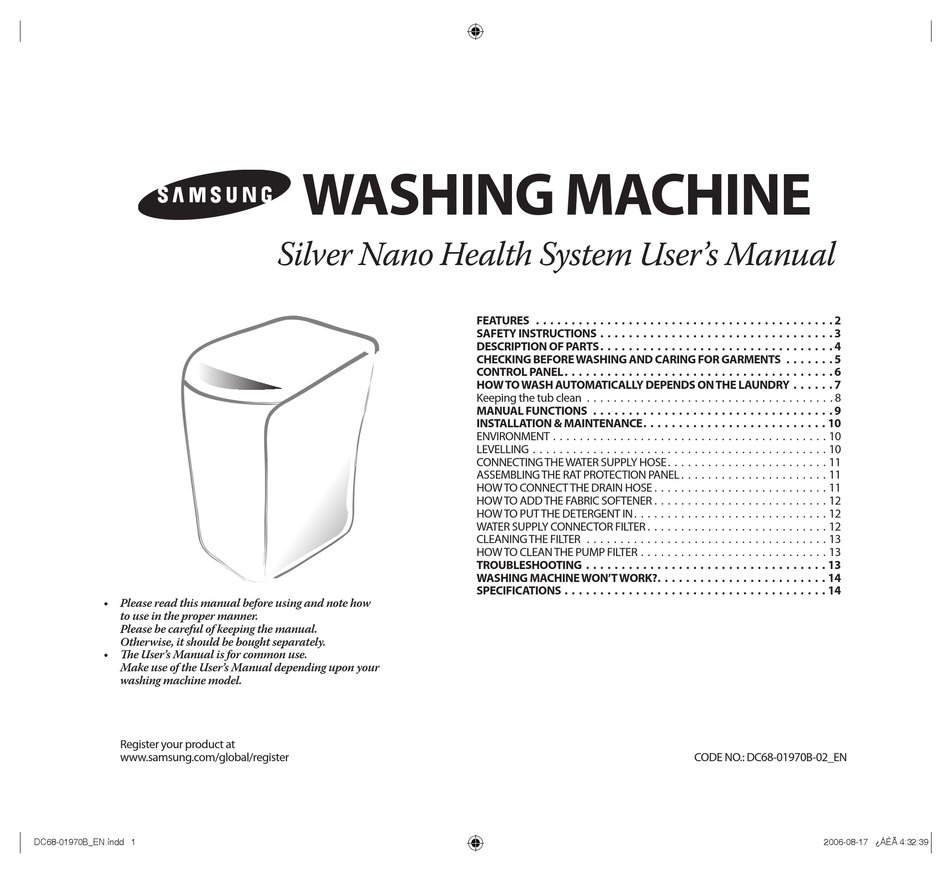 samsung washer user manual