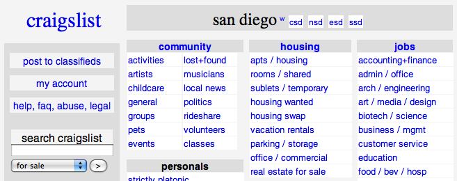 san diego craigslist