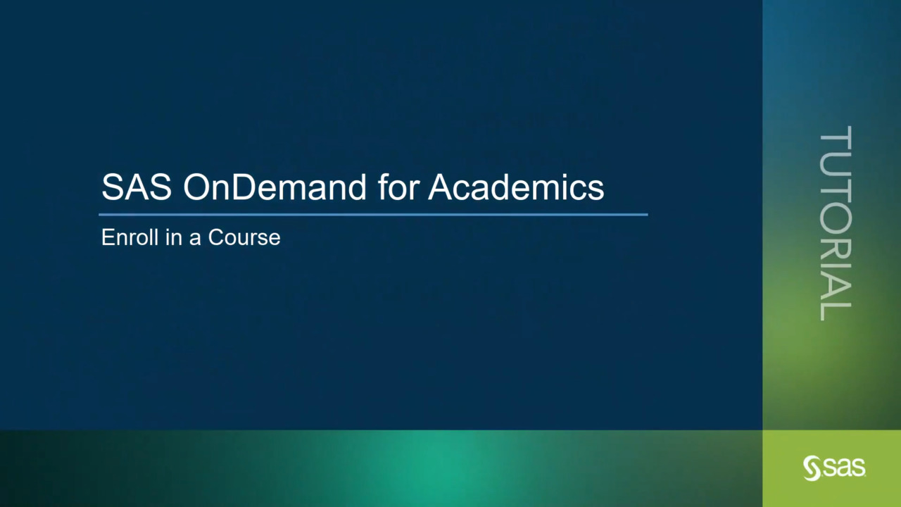 sas ondemand academics