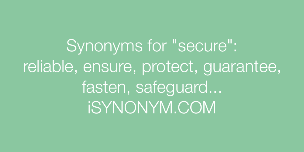 secure synonym