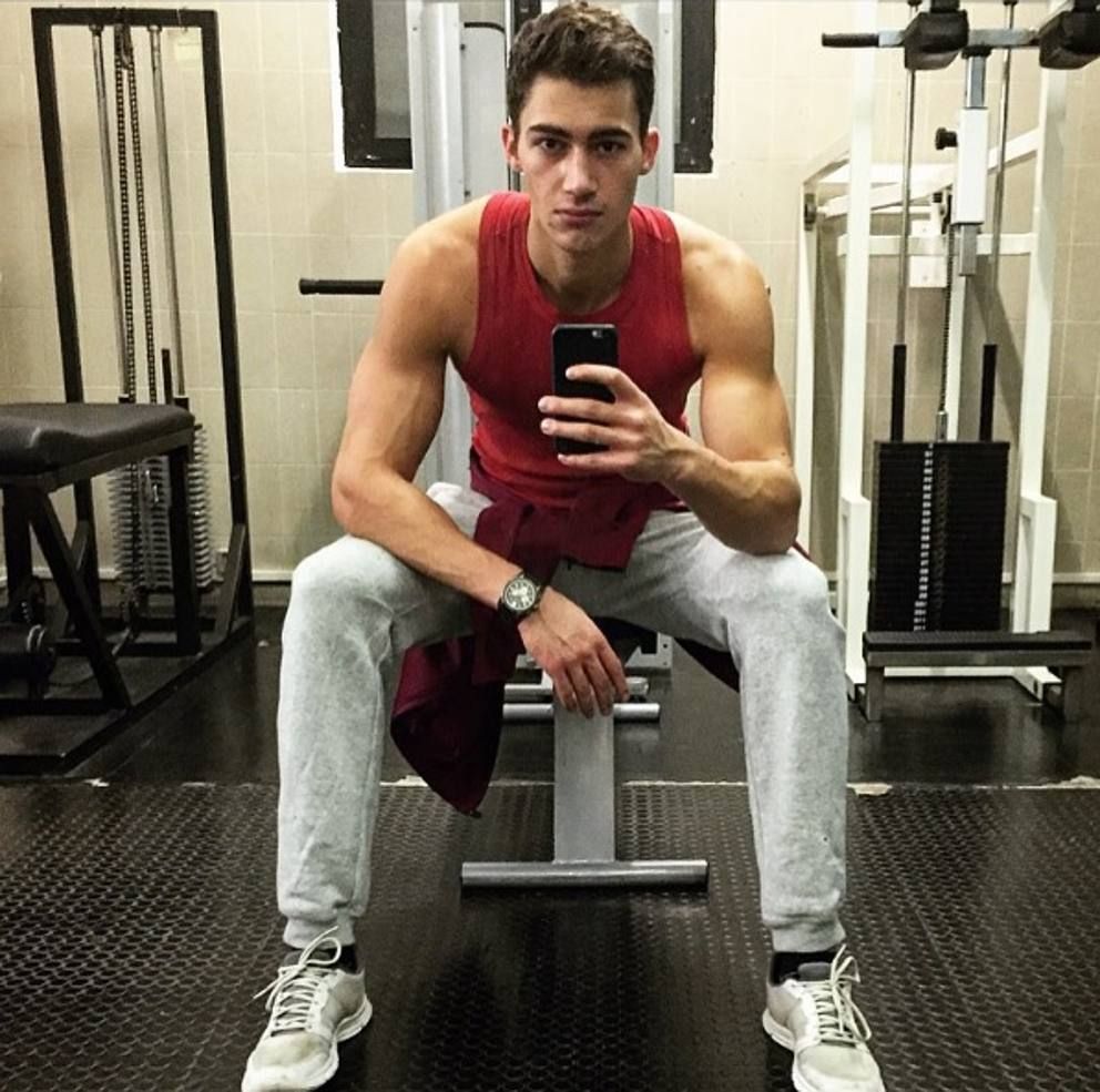 selfie gym hombre