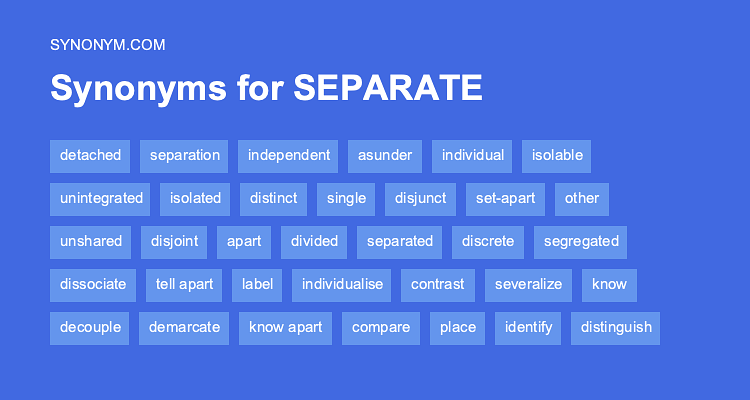 separate from synonym