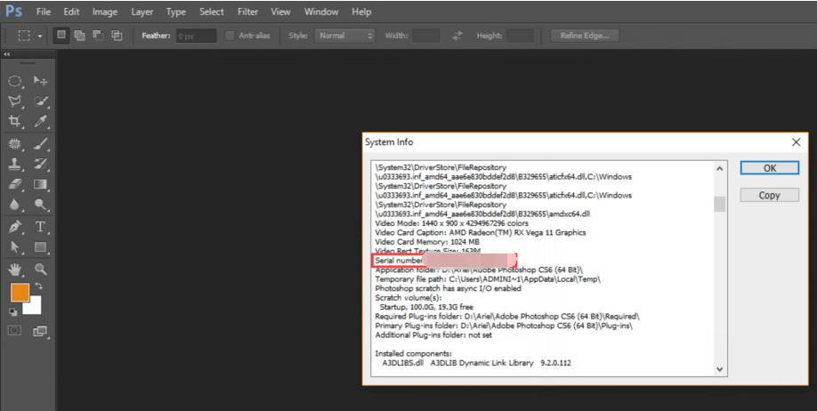 serial number photoshop cs6 ถาวร