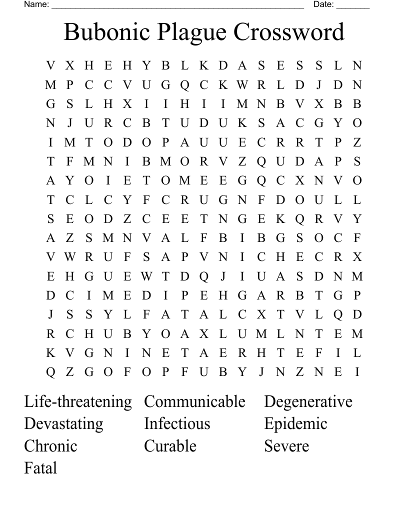 serious epidemic crossword clue
