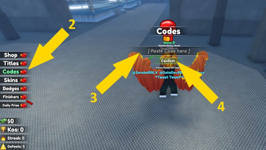 shadow boxing fights codes