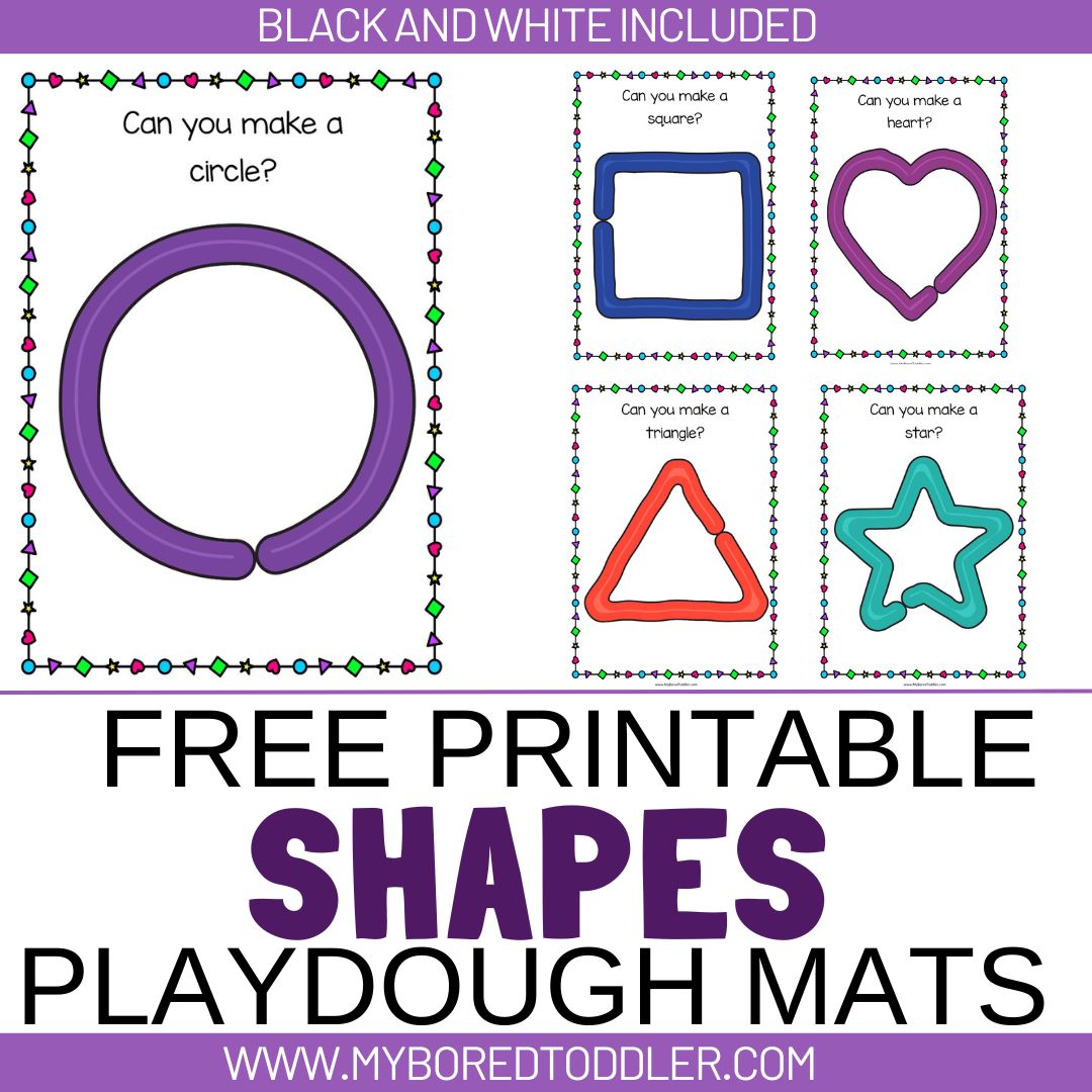 shape playdough mats