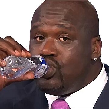 shaq drinking water