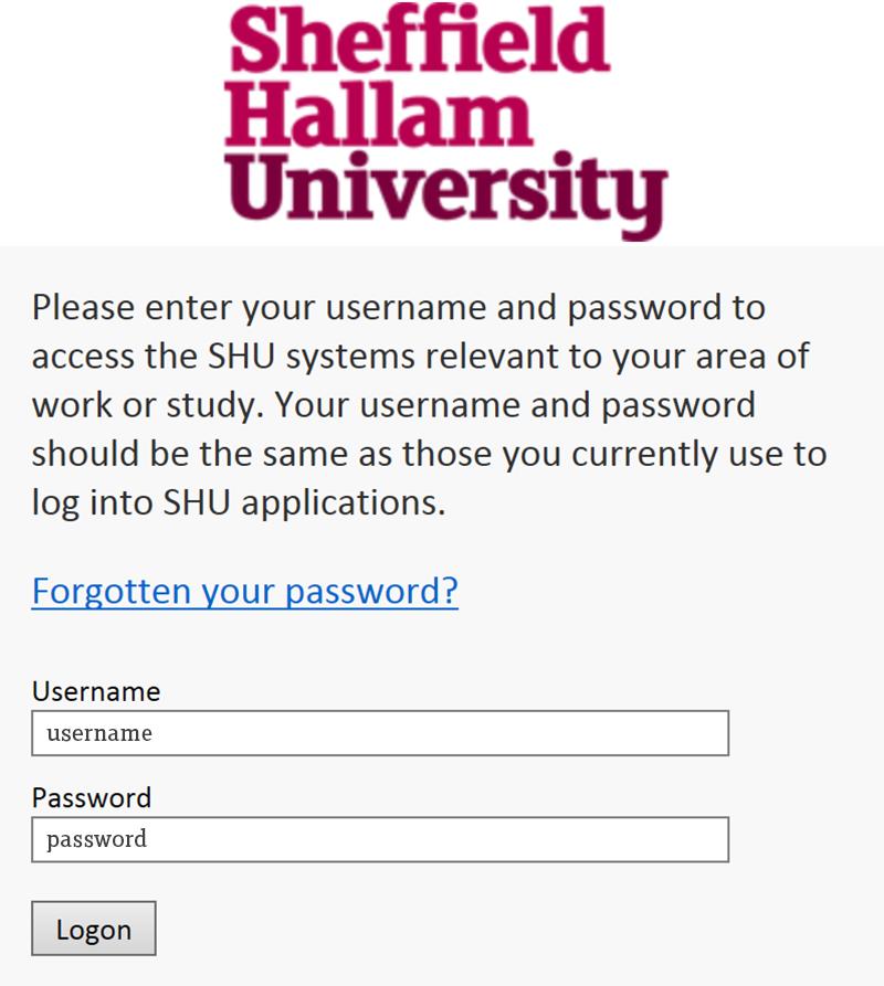 sheffield hallam university blackboard login