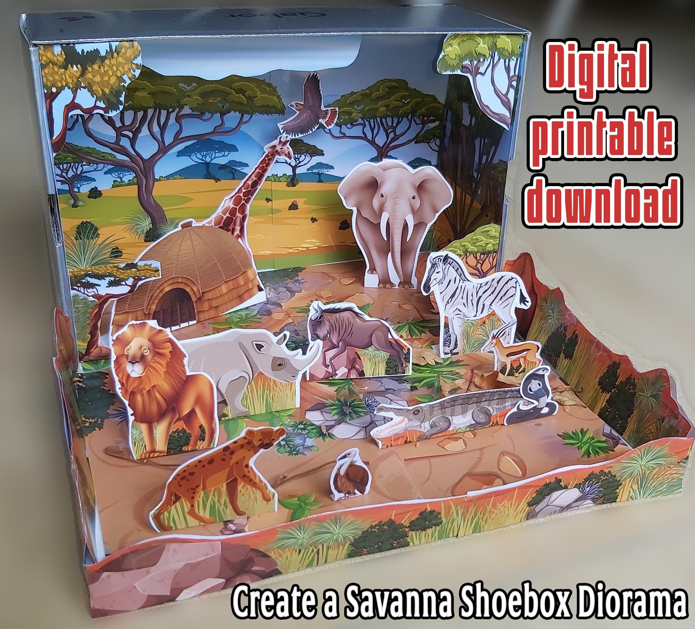 shoebox animal diorama