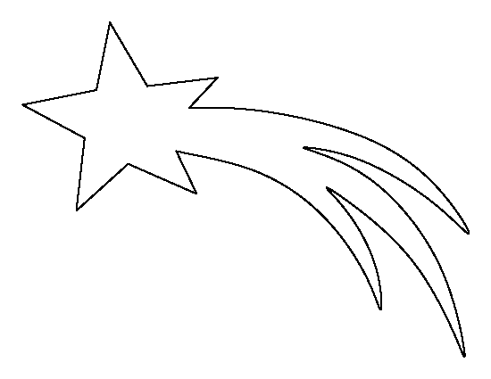 shooting star outline