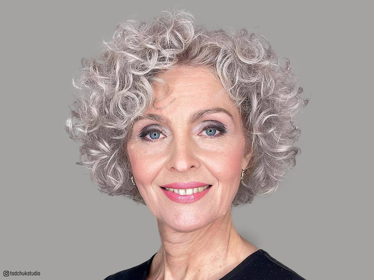 short curly hairstyles for older women