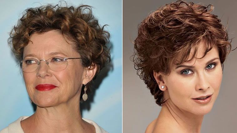 short hairstyles for curly hair over 60