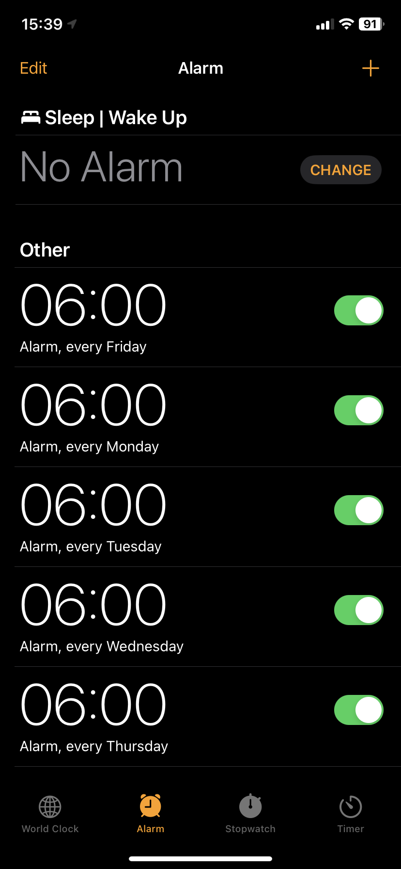 show me my alarms