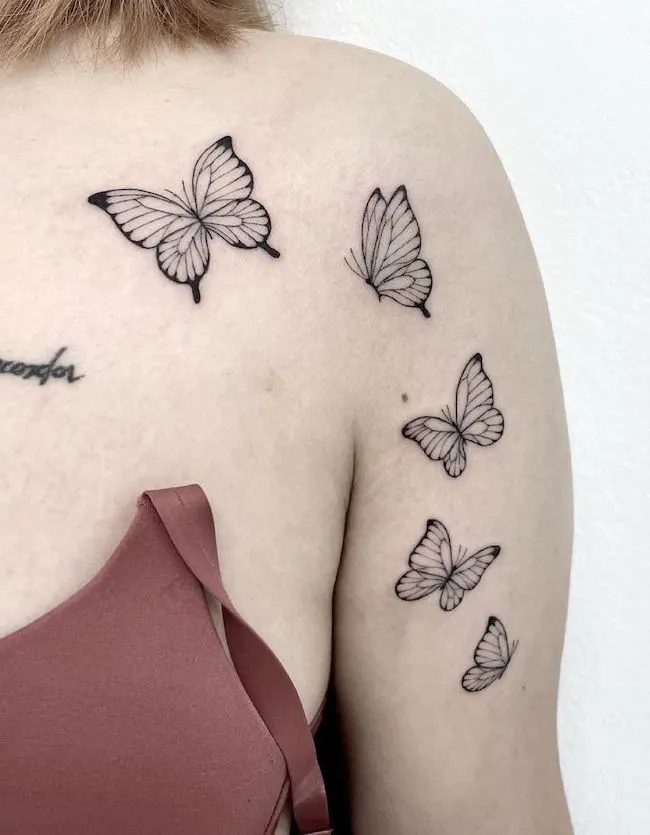 side shoulder tattoos for women