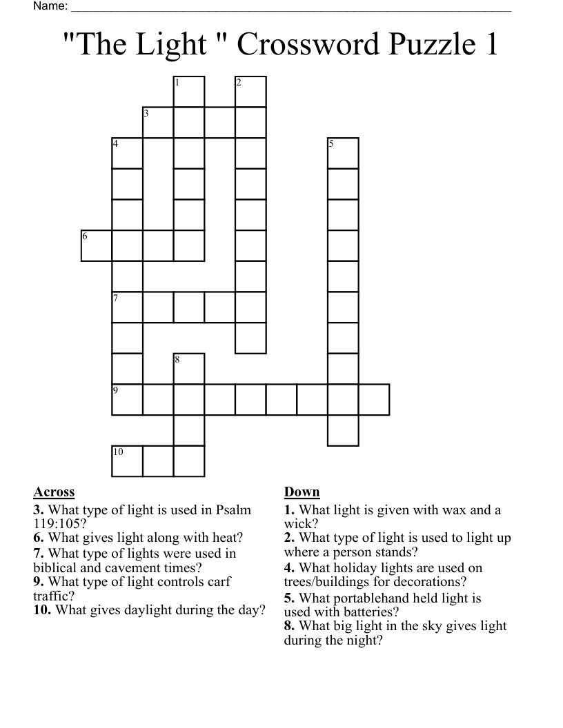 signal light on a hill crossword clue