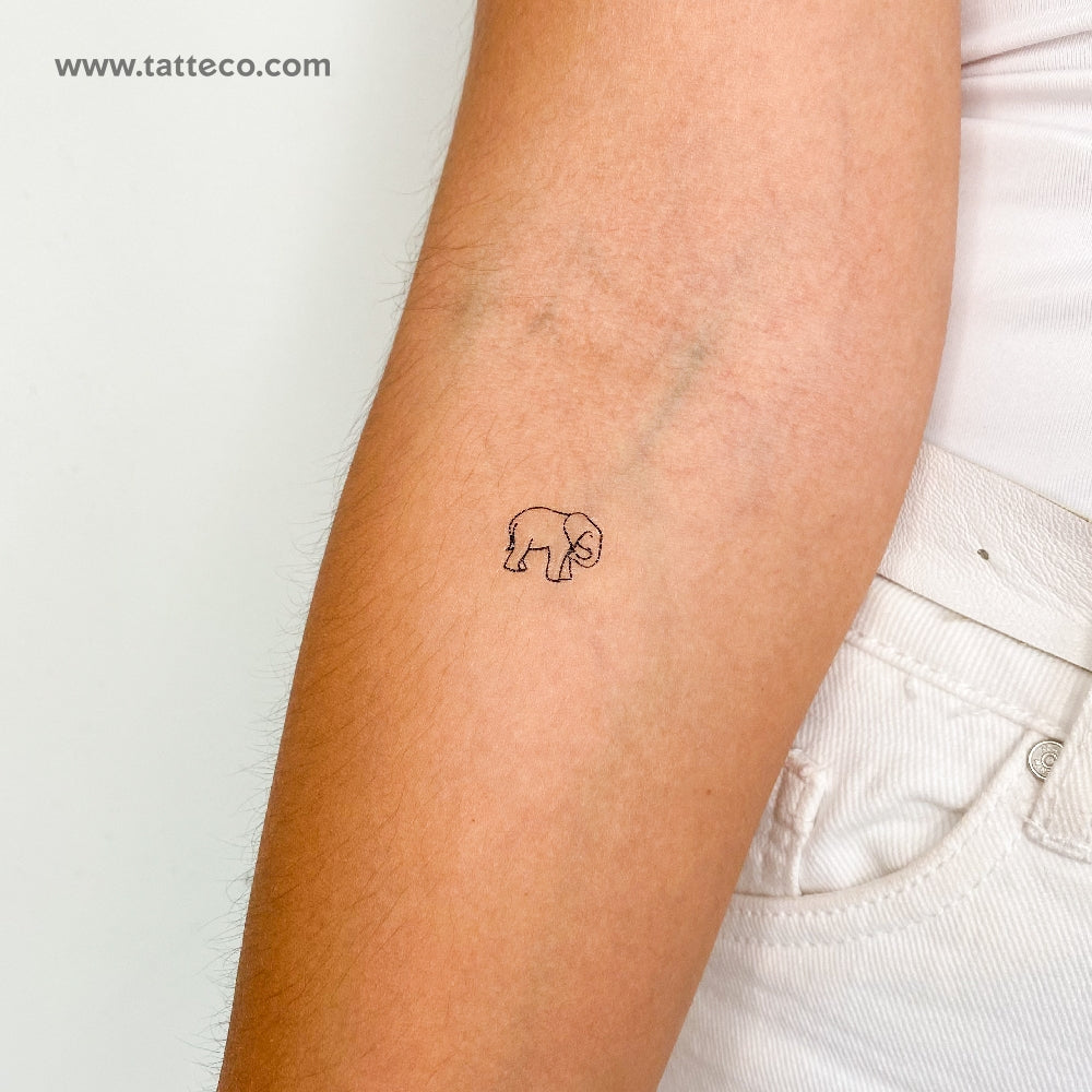 simple elephant tattoo