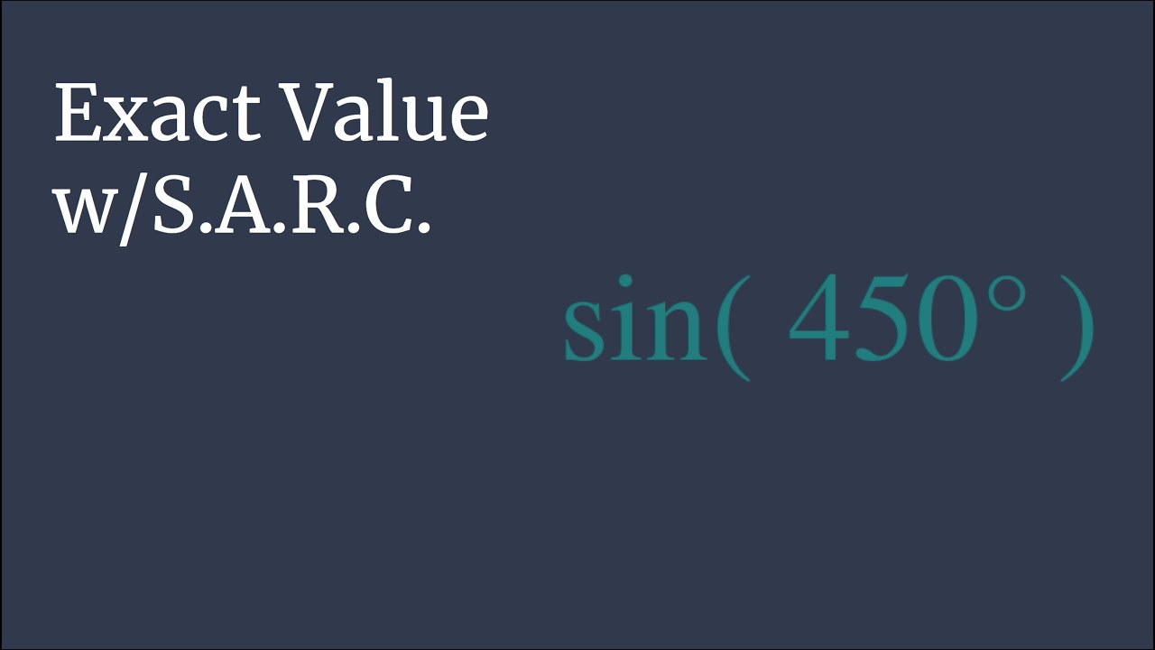sin 450 degrees value