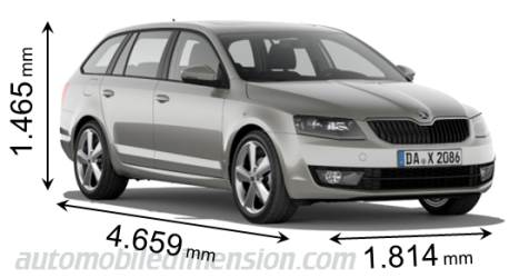 skoda octavia length in feet