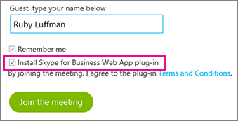 skype meetings app plug in chrome