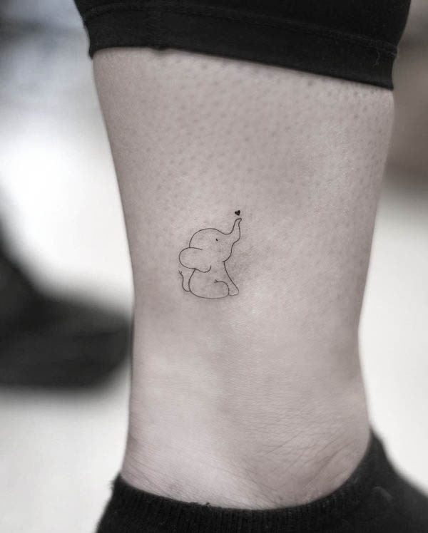 small tattoo elephant