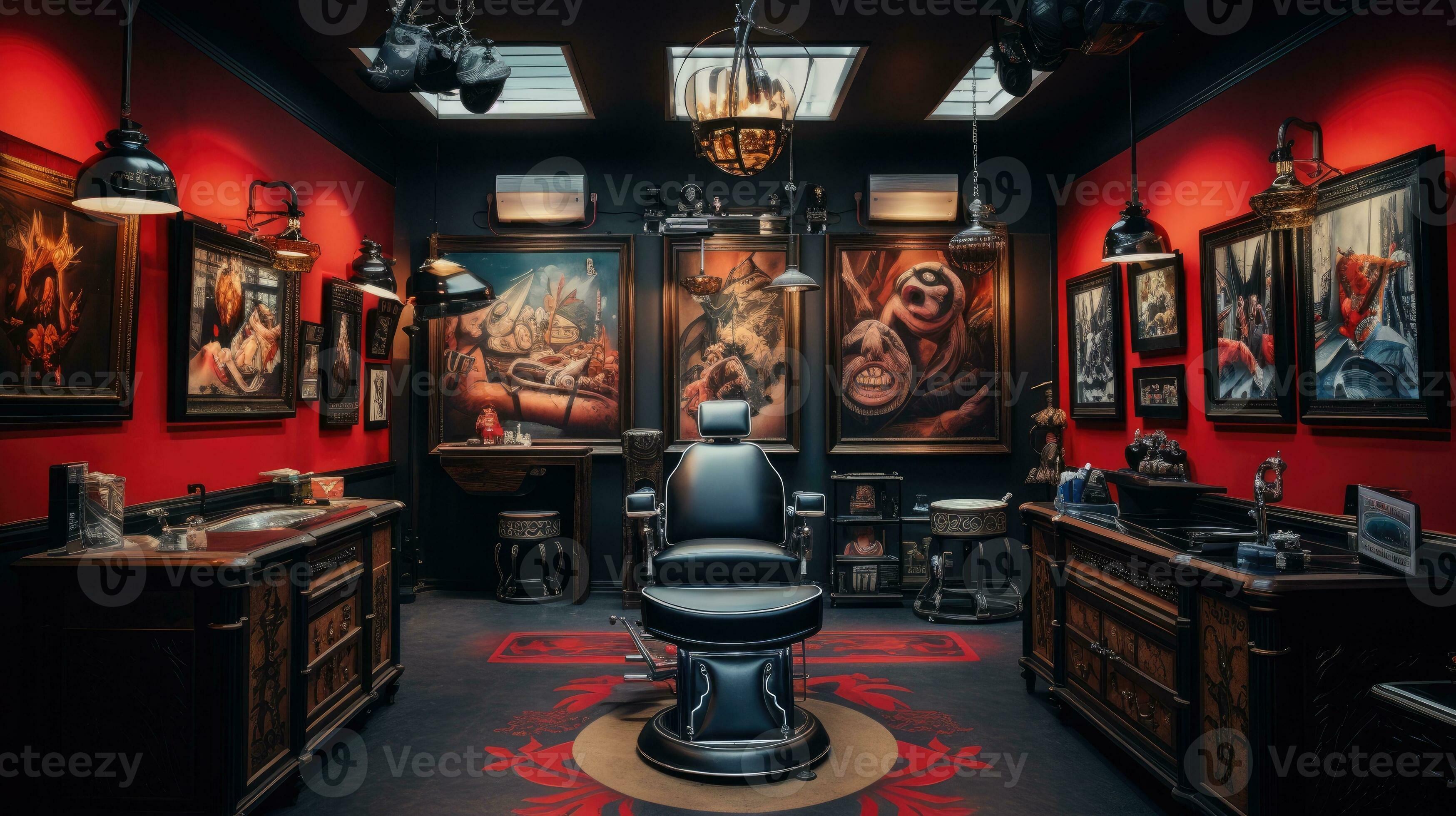 small tattoo shop interior