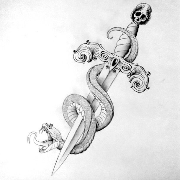 snake around dagger meaning