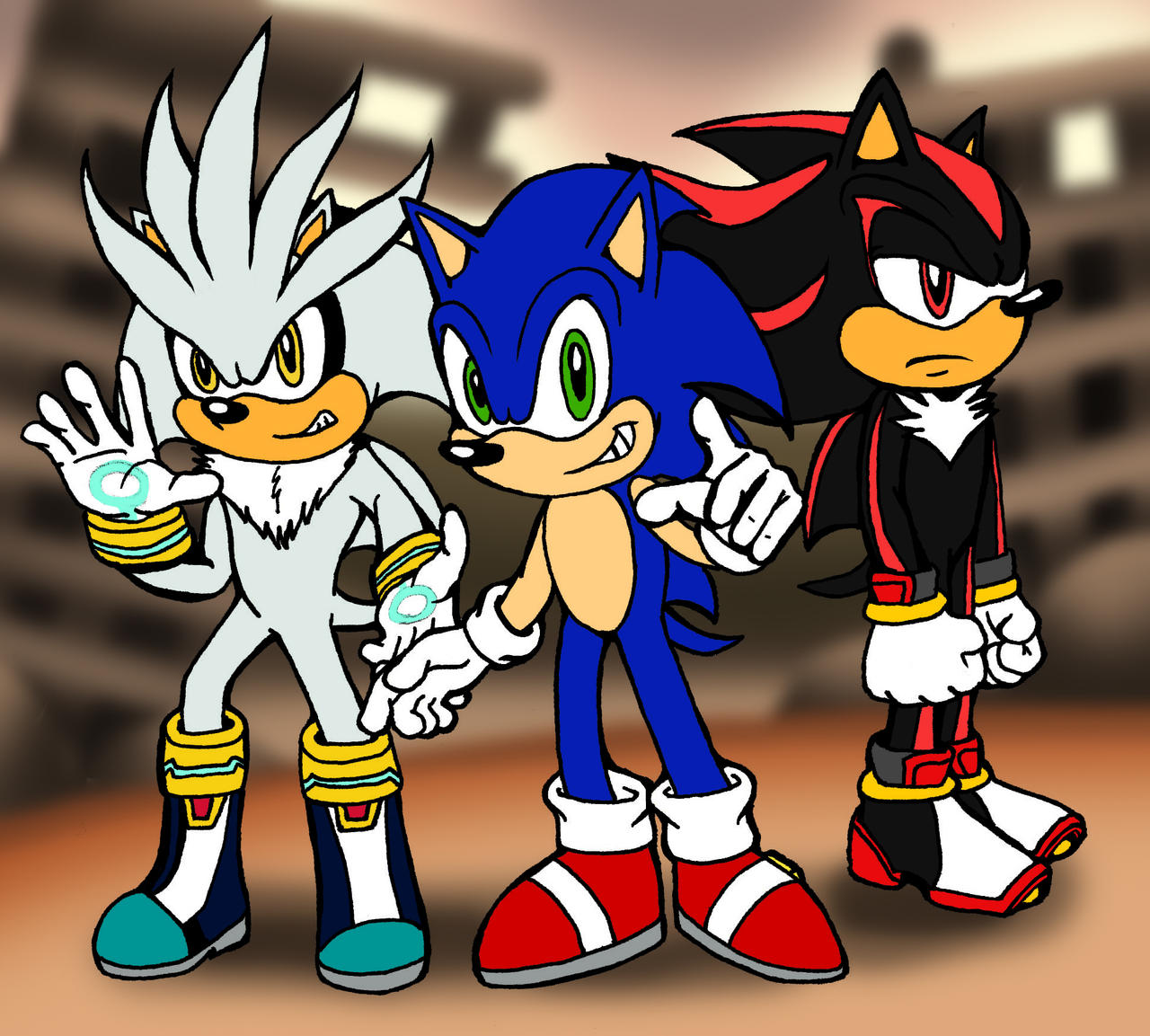 sonic and shadow and silver