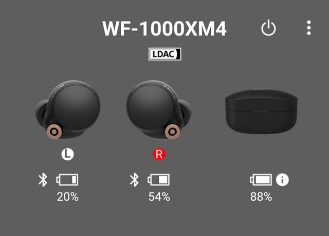 sony wf1000xm4 battery drain