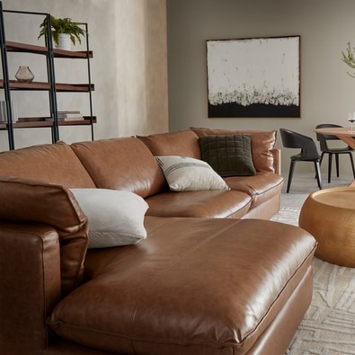 sorrento leather modular sofa