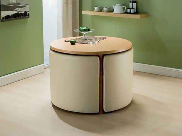 space saving round table and chairs