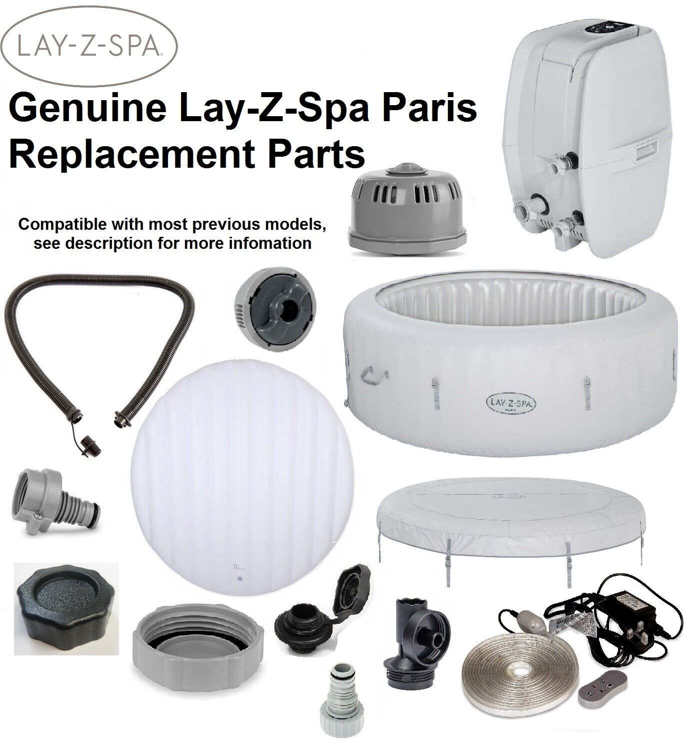 spares for lazy spa