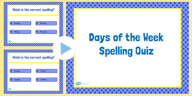 spelling quiz powerpoint