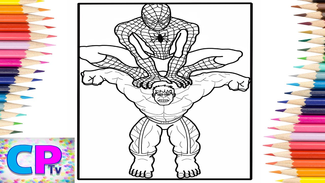 spidey hulk coloring pages