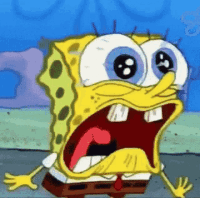 spongebob crying