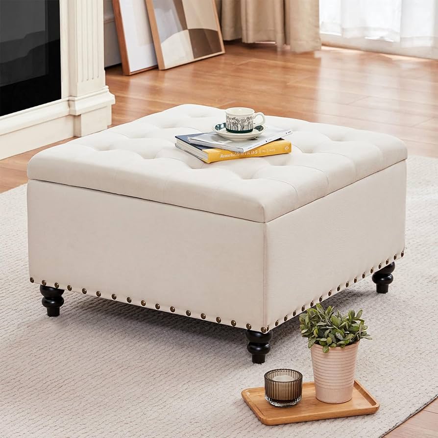 square ottoman with storage