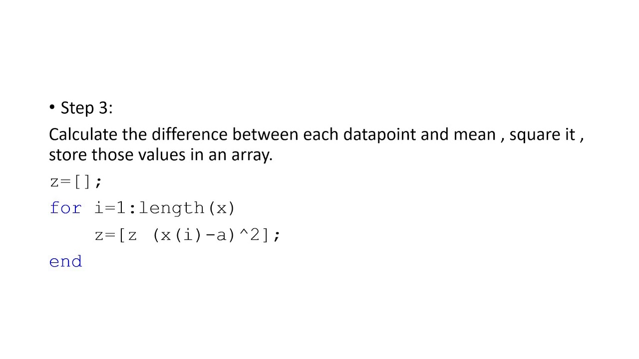 standard deviation matlab