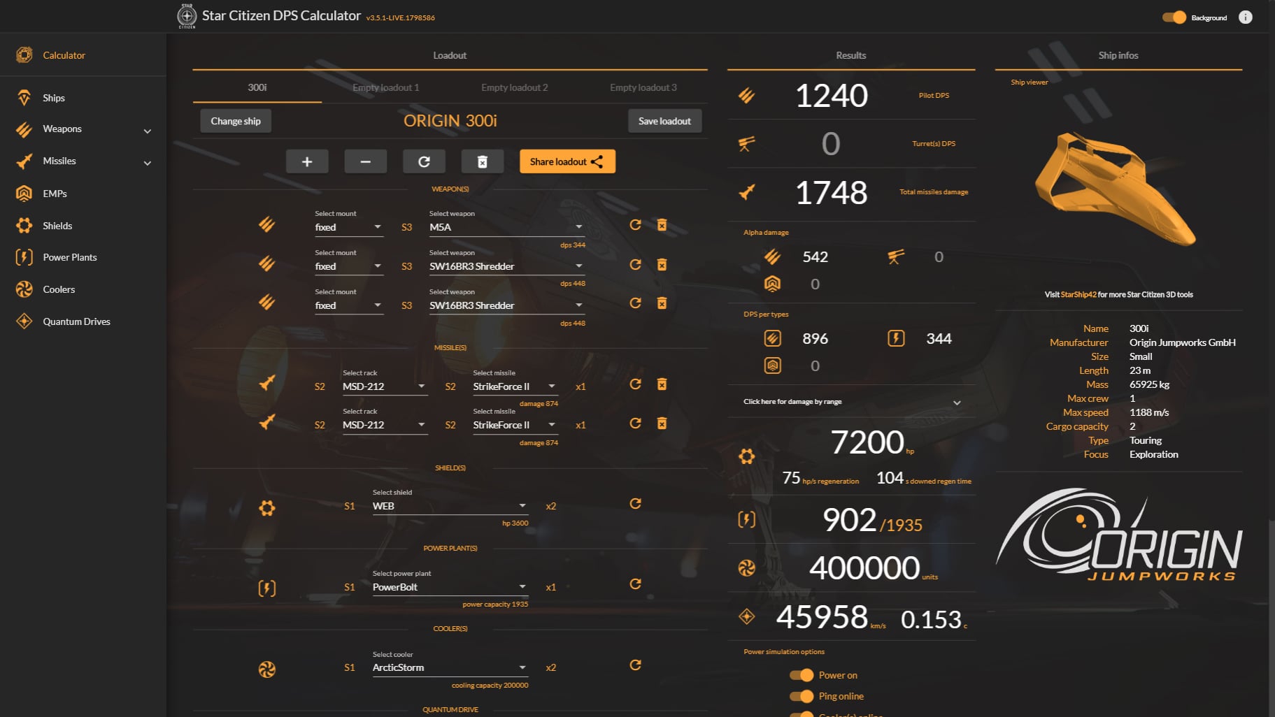 star citizen calculator