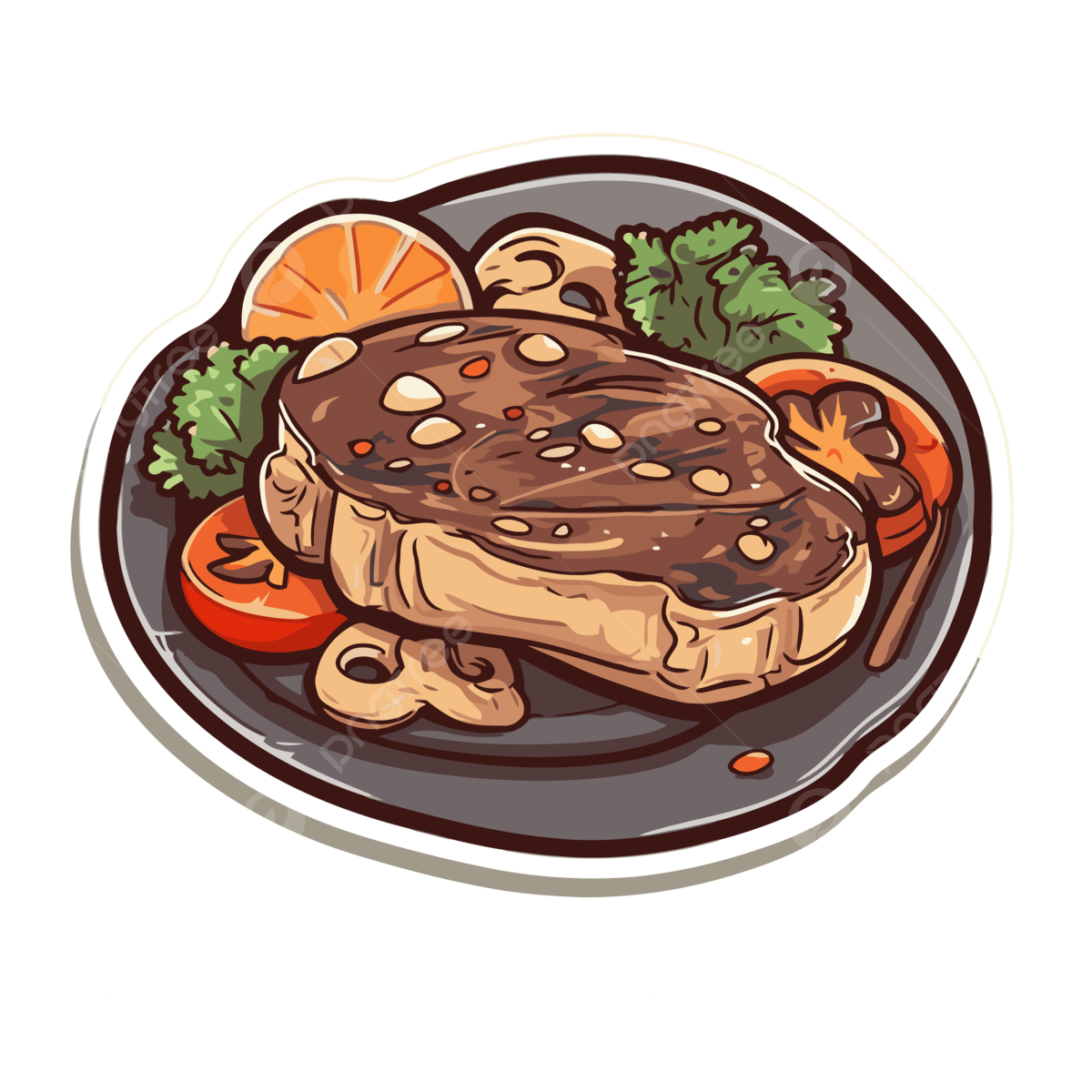 steak dinner clipart